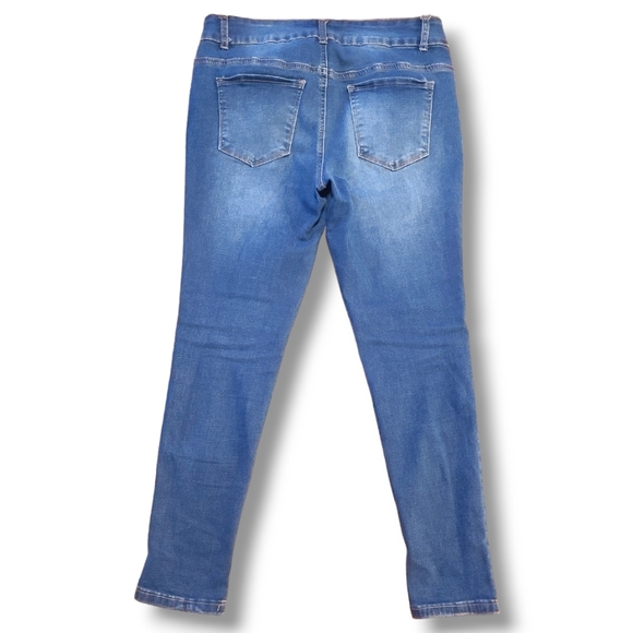 Honey & Bristle Skinny Jeans Medium Wash Plus Size 14P - Picture 2 of 8